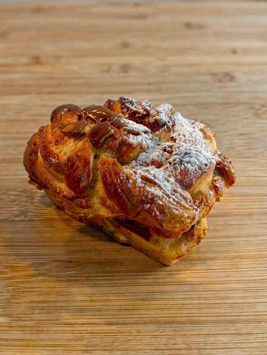 muffin hojaldrado dulce de leche